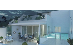 Moderna y lujosa casa adosada con piscina privada de hi...