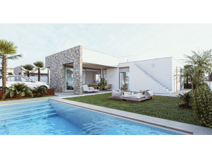 Villas de diseño moderno con piscina y gran solarium