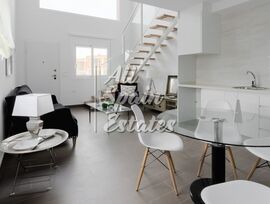 Moderno dúplex en construcción